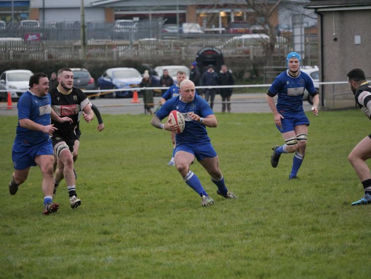 Jon Mason on a charge for Haverfordwest (William John)